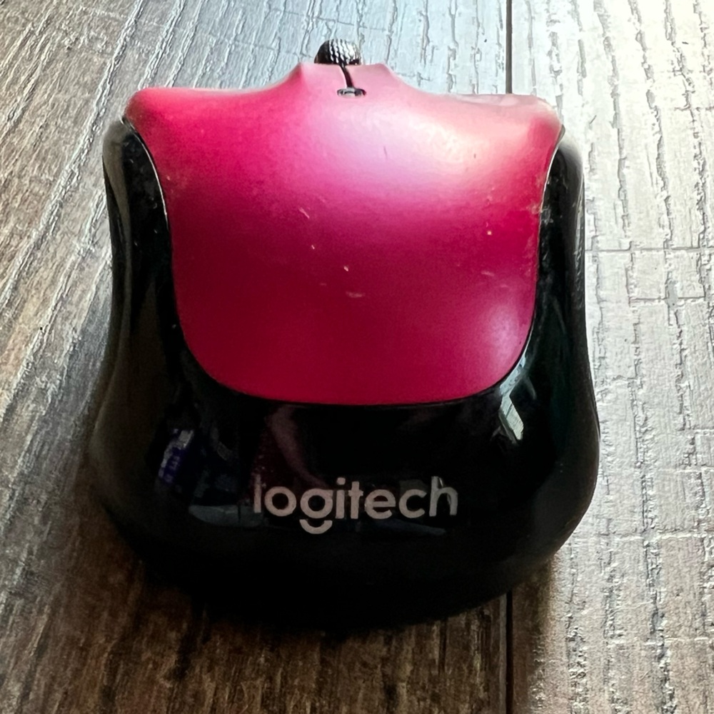 Logitech Pink and Black Wireless Mouse - Picture 2 of 4